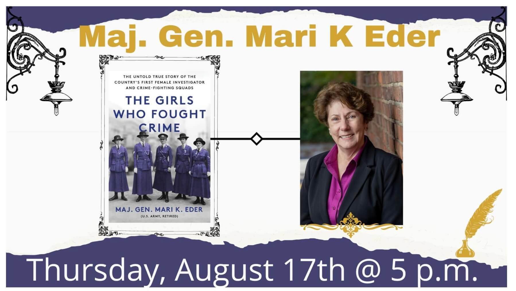 Maj. Gen. Mari K Eder presenting The Girls Who Fought Crime